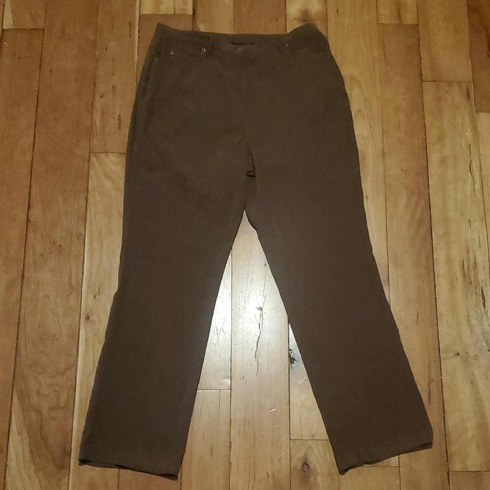 Denim&Co Brown Suede Like Soft Pants